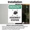 Signmission Assembly Station With Symbol, 7 in W x Rectangle, Vinyl Decal OS-2PACK-EM-D-710-V-10433 - alternate 5